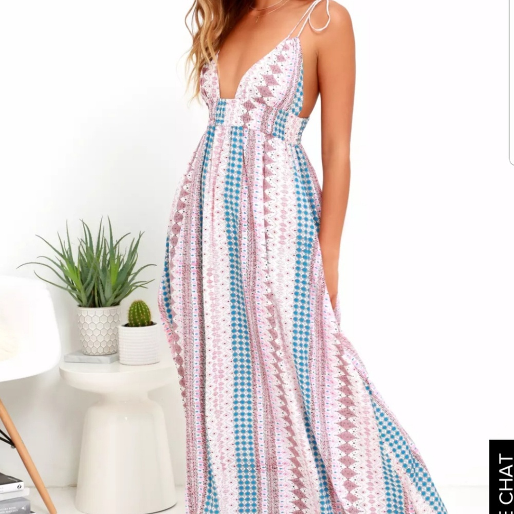 Lulu's Maxin Relaxin Multi Print Maxi Dress